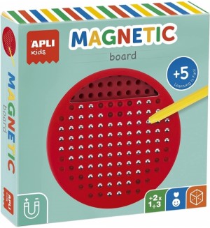 Mини магнитна дъска с топчета Apli Kids, кръгла