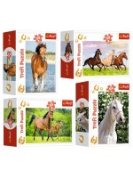 Мини пъзел Trefl от 54 части - Светът на конете