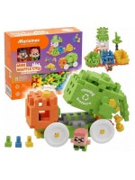 Мини вафлен конструктор Marioinex - Градски център, боклукчийски камион, 148 части Мини вафлен конструктор Marioinex - Градски център, боклукчийски камион, 148 части