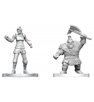 Миниатюра Wizkids Games: Dungeons & Dragons - Cultist of Bane & Dwarf Zhentilar (Nolzur's Marvelous Unpainted Miniatures)