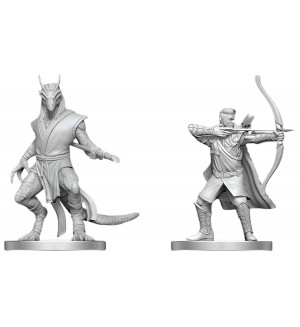 Миниатюра Wizkids Games: Dungeons & Dragons - Elf Ranger & Dragonborn Monk (Nolzur's Marvelous Unpainted Miniatures)