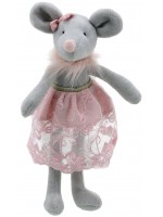 Парцалена кукла The Puppet Company - Танцуваща мишчица, в розова дрешка, 38 cm