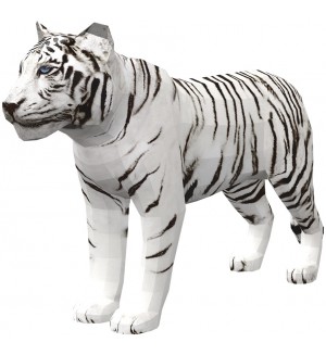 Модел за сглобяване от хартия - Бял тигър, 28 x 47 cm