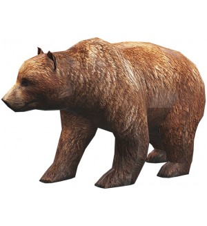Модел за сглобяване от хартия - Кафява мечка, 25 x 42 cm