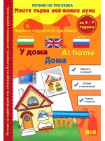 Моите първи най-важни думи 8: У дома (Речник на три езика - български, английски и руски + стикери)