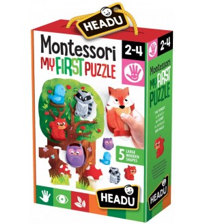 Образователен пъзел Headu Montessori - Моят първи пъзел, В гората