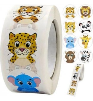 Mотивационни стикери за деца Kruzzel - 500 броя, животни Mотивационни стикери за деца Kruzzel - 500 броя, животни