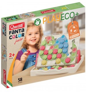 Мозайка Quercetti - Fantacolor Junior Play Eco, 58 части