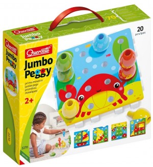 Мозайка Quercetti - Jumbo Peggy, 20 части