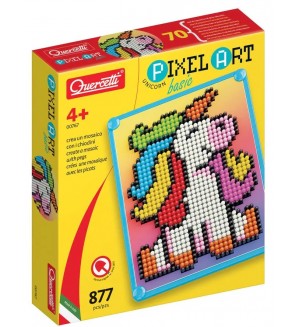 Мозайка Quercetti Pixel Art Basic - Еднорог, 877 части