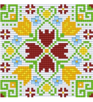 Мозайка с пиксели Bright Toys - Българска шевица, 48 x 48 пиксела, Елбетица
