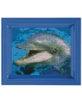 Мозайка с рамка Pixelhobby - Делфин, комплект с пиксели Classic