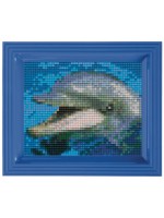 Мозайка с рамка Pixelhobby - Делфин, комплект с пиксели Classic