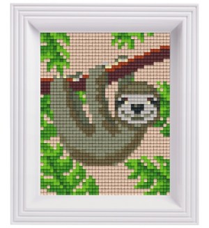 Мозайка с рамка Pixelhobby - Ленивец, комплект с пиксели Classic