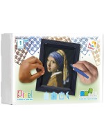 Мозайка с рамка Pixelhobby - Момичето с перлената обица, комплект с пиксели Classic