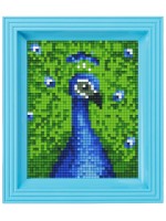 Мозайка с рамка Pixelhobby - Паун, компект с пиксели Classic
