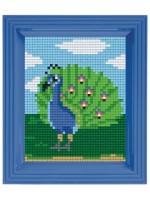 Мозайка с рамка Pixelhobby - Паун, комплект с пиксели Classic