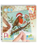 Мозайка с рамка Pixelhobby - Птичка, комплект с пиксели Classic 