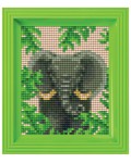 Мозайка с рамка Pixelhobby - Слон, комплект с пискели Classic