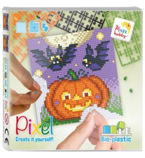 Мозайка с рамка Pixelhobby - Тиква, комплект с пиксели Classic