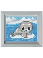 Мозайка с рамка Pixelhobby - Тюленче, комплект с пиксели Classic
