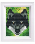 Мозайка с рамка Pixelhobby - Вълк, комплект с пиксели Classic