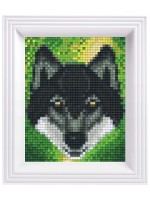 Мозайка с рамка Pixelhobby - Вълк, комплект с пиксели Classic