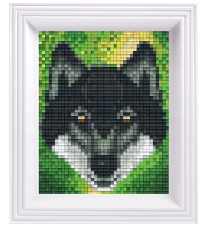 Мозайка с рамка Pixelhobby - Вълк, комплект с пиксели Classic