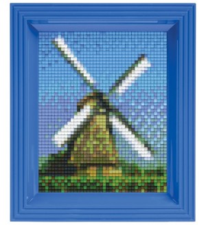 Мозайка с рамка Pixelhobby - Вятърна мелница, комплект с пиксели Classic