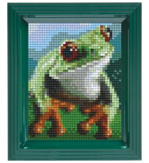 Мозайка с рамка Pixelhobby - Жаба, комплект с пиксели Classic