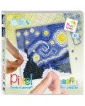 Мозайка с рамка Pixelhobby - Звездна нощ на Винсент ван Гог, комплект с пиксели Classic