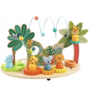 Мултифункционална дървена играчка Djeco - Джунгла