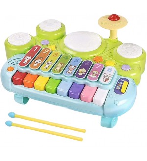 Музикална играчка Baby Mix - Образователен мултифункционален ксилофон