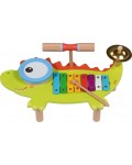 Музикална играчка Goki - Ксилофон, крокодил