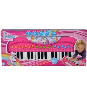 Музикална играчка Simba Toys - Синтезатор, Еднорог