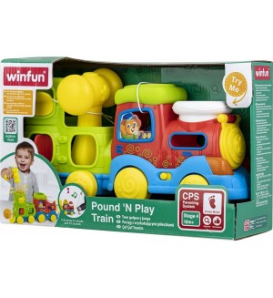 Музикална играчка WinFun - Влакче за дърпане