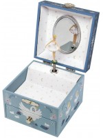 Музикална кутия с чекмедже Trousselier - Балерината и лебеда