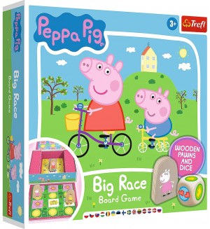 Настолна игра Big Race Peppa Pig - детска