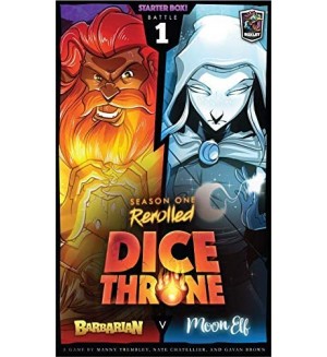 Настолна игра Dice Throne - Barbarian vs Moon Elf (Season 1 Rerolled)