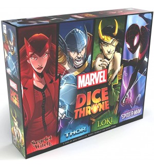 Настолна игра Marvel Dice Throne 4 Hero Box - Scarlet Witch vs Thor vs Loki vs Spider-Man
