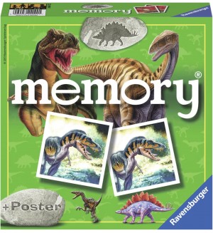 Настолна игра Memory - Dinosaurs