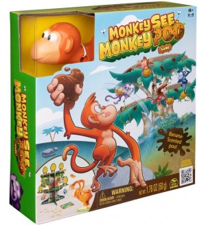 Настолна игра Spin Master: Monkey See Monkey Poo - Детска