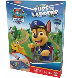 Настолна игра Spin Master: Paw Patrol Pups'n Ladders - Семейна