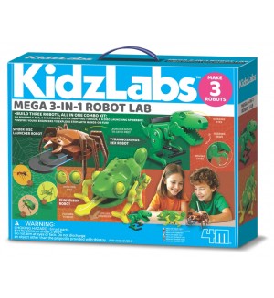Научен комплект 4M KidzLabs - Лаборатория за роботи 3 в 1