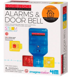Научен комплект 4M Logiblocs - Аларма и звънец Научен комплект 4M Logiblocs - Аларма и звънец