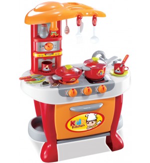 Игрален комплект Buba Little Chef - Детска кухня, червена