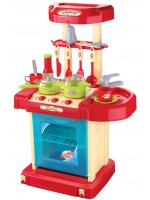 Игрален комплект Buba My Kitchen - Детска кухня, червена