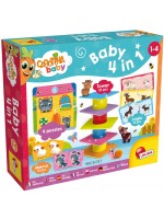 Образователен комплект 4 в 1 Lisciani Giochi - Пъзел, кула, мемо и логическа игра