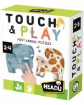 Образователен комплект Headu Touch and Play - Моят първи пъзел с животни, 16 части