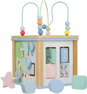 Образователен комплект Orange Tree Toys Peter Rabbit - Дървен куб с активности
